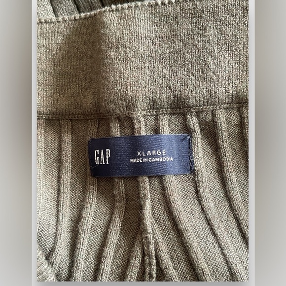 GAP Flare Ribbed Lounge Pants Olive Green Size X-Large Side Slits NWT - Picture 8 of 9